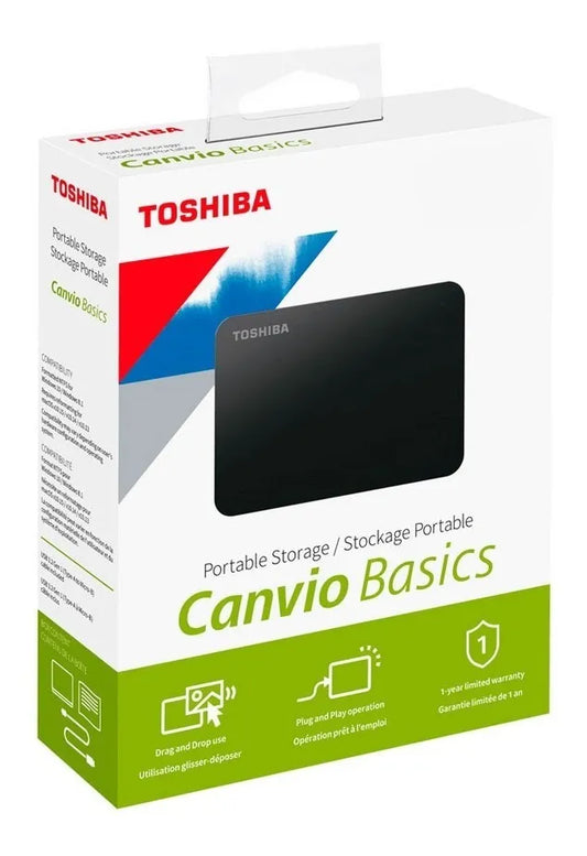 Disco Externo Toshiba Canvio Basics HDTB410XK3AA 1TB Negro