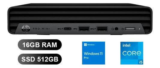 Computadora Hp Pro Mini 400 G9, I5-14500T, 16GB RAM, 512GB SSD, W11PRO PN A1MT7LA#ABM